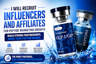 recruit peptide influencers and affiliates for peptide marketing growth