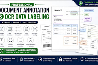 document annotation, ocr, table and key value pair labeling