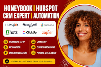 set up honeybook lofty crm hubspot dubsado 17hats workflow gohighlevel honeybook