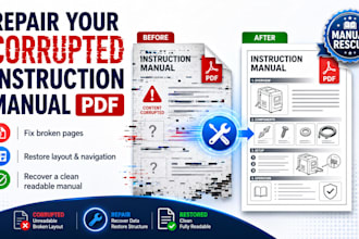 repair your corrupted instruction manual PDF