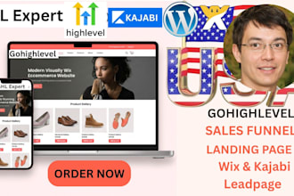 gohighlevel landingpage high converting for wordpress wix kajabi zoho leadpage