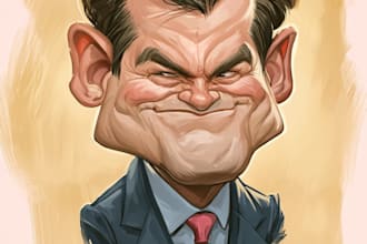 draw political caricature and cartoon
