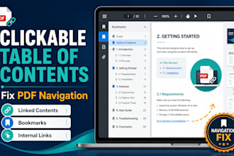 add a clickable table of contents and fix PDF navigation