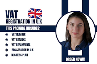 handle UK vat registration, business growth strategy and write business plans