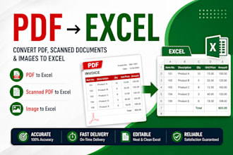 convert PDF, scanned documents and images to excel