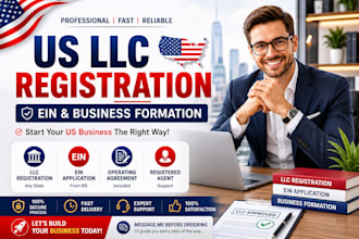 do US llc registration, ein application and business formation