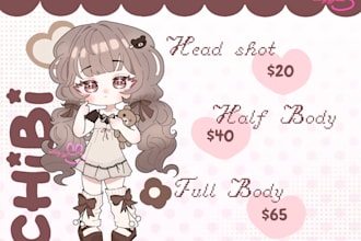 draw your chibi character illustration