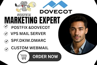 setup postfix dovecot mail server setup spf dkim dmarc custom webmail vps
