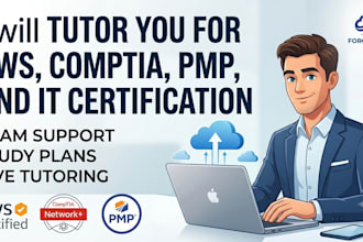 tutor you for AWS, comptia, pmp, and IT certification