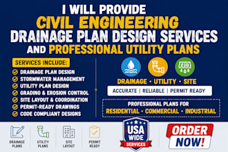 civil engineering drainage plan design services professional drainage utility