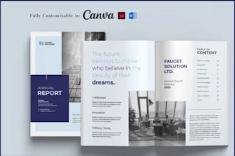 do a professional and corporate annual report, brochure and booklet design
