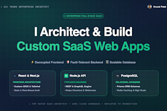 architect and build a scalable full stack saas web application