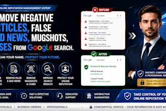 remove negative articles false bad news links mugshots cases from google searchs