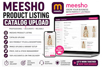 do meesho product listing and catalog upload