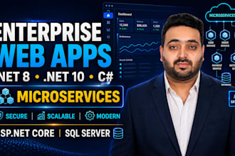 develop enterprise web apps and microservices using dot net 8 dot net 10 c sharp