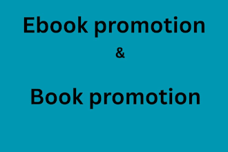 do book promotion, ebook promotion and book marketing