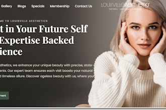 design medical spa website aesthetic clinic med spa iv therapy wellness website