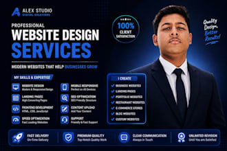 create a modern ai powered landing page or business website
