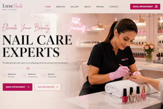 build wix nail salon website  manicure studio website pedicure service website