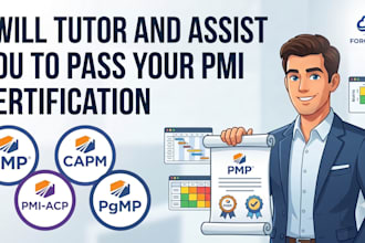 assist in pmp,acp,capm and pgmp cert and trainings