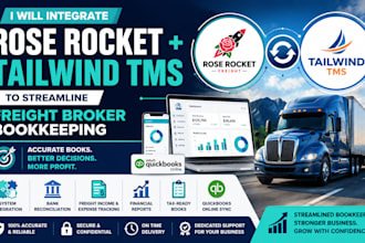 integrate rose rocket and tailwind tms to streamline freight broker bookkeeping