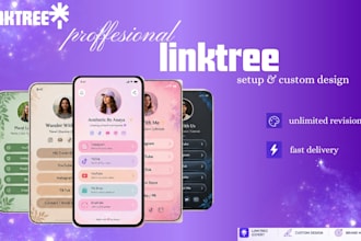 design a professional and aesthetic linktree bio link page