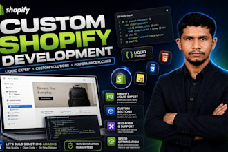 develop custom shopify sections, shopify liquid coding and bug fixes