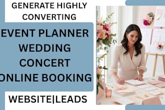 design event planner , wedding, concert and online booking website