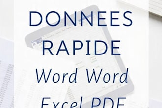saisir vos documents word et excel