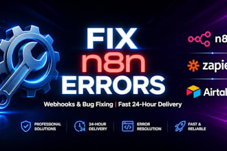 fix n8n errors, setup webhooks, or migrate zapier to n8n