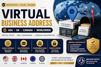 provide USA, UK and worldwide virtual business address and mail forwarding