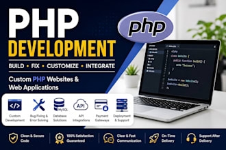 develop and fix custom PHP websites and web applications