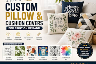 design custom pillow and cushion covers for print on demand