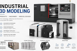 create accurate industrial product and machinery 3d models