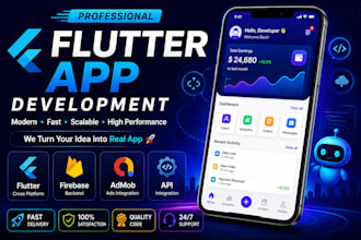 develop flutter app for android with firebase and admob
