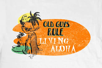 draw modern vintage t shirts and hats logo design