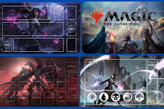 design custom tcg playmat for mtg, anime, yugioh, pokemon