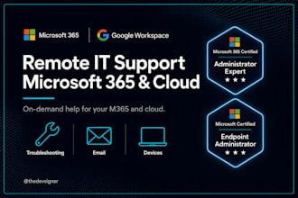 provide remote IT support for microsoft 365 and cloud environments