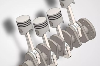 design industrial engine assemblies valves, shaft, bearing, couplings, conveyors