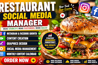 be your restaurant cafe social media manager and content creator expert