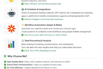 do python programming, ai chatbots, and workflow automation