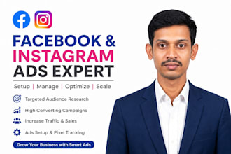 setup facebook, meta ads and instagram ads, fb marketing ads campaign