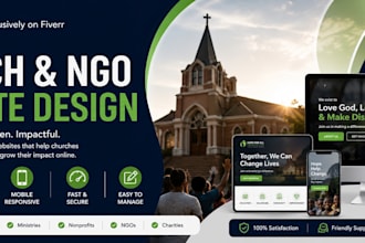create a professional church, ministry or ngo website