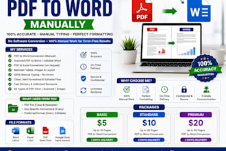 manually convert PDF to word