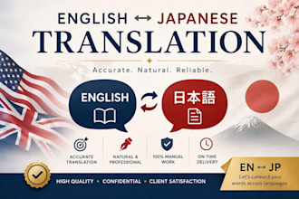 manually translate english to japanese or japanese to english