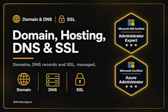 register and manage your domain, hosting, dns and SSL certificates