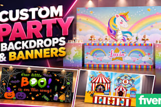 design custom birthday backdrop party banner