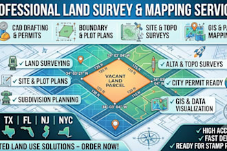 provide parcel map and land boundary coordinate for vacent land ca tx fl nj NYC