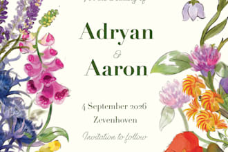 illustrate unique and magical wedding invite designs