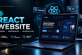 build a modern responsive react js website